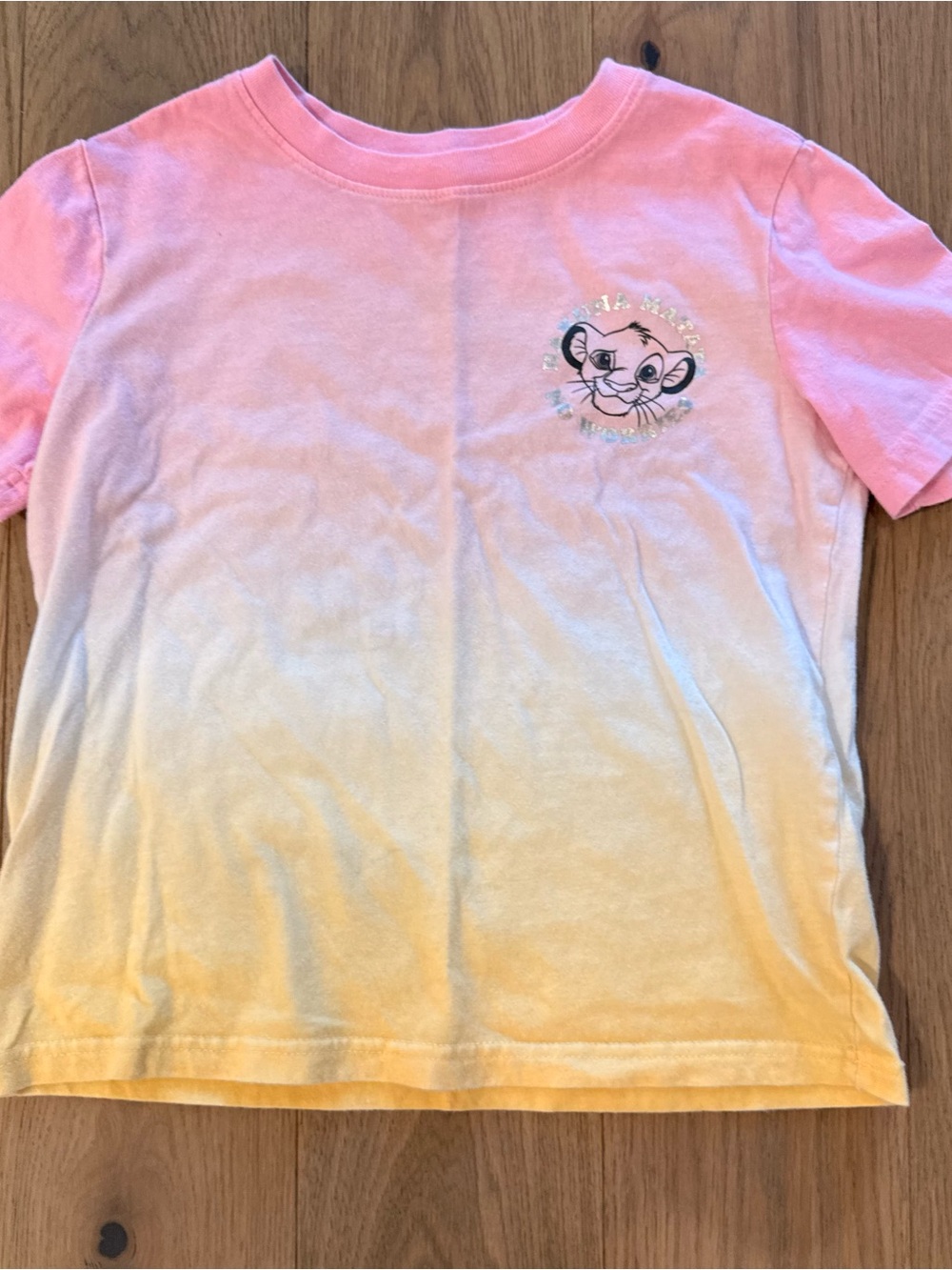 Disney Pink to Yellow Ombre Simba Tee